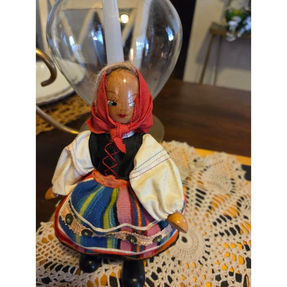 vintage Polish folk doll likely the 1960s or 1970s